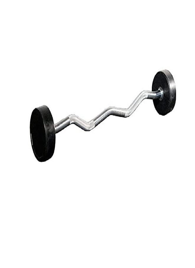 ULTIMAX Rubber Fixed Barbell Curl Workout Equipment One Pcs-10KG  - Image 1
