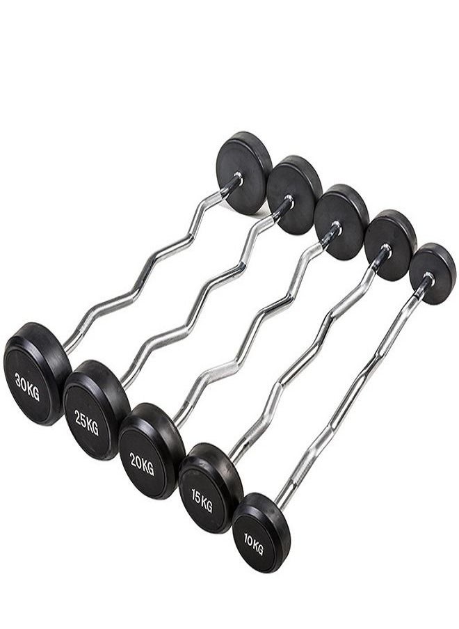 ULTIMAX Rubber Fixed Barbell Curl Workout Equipment One Pcs-10KG  - Image 5