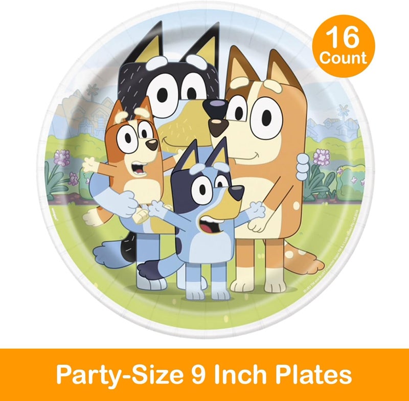 Unique لوازم حفلة عيد ميلاد بلوى 16 مناديل 16 طبق مع ملصق احتفل معي زينة حفلة بلوى للأطفال - Image 2