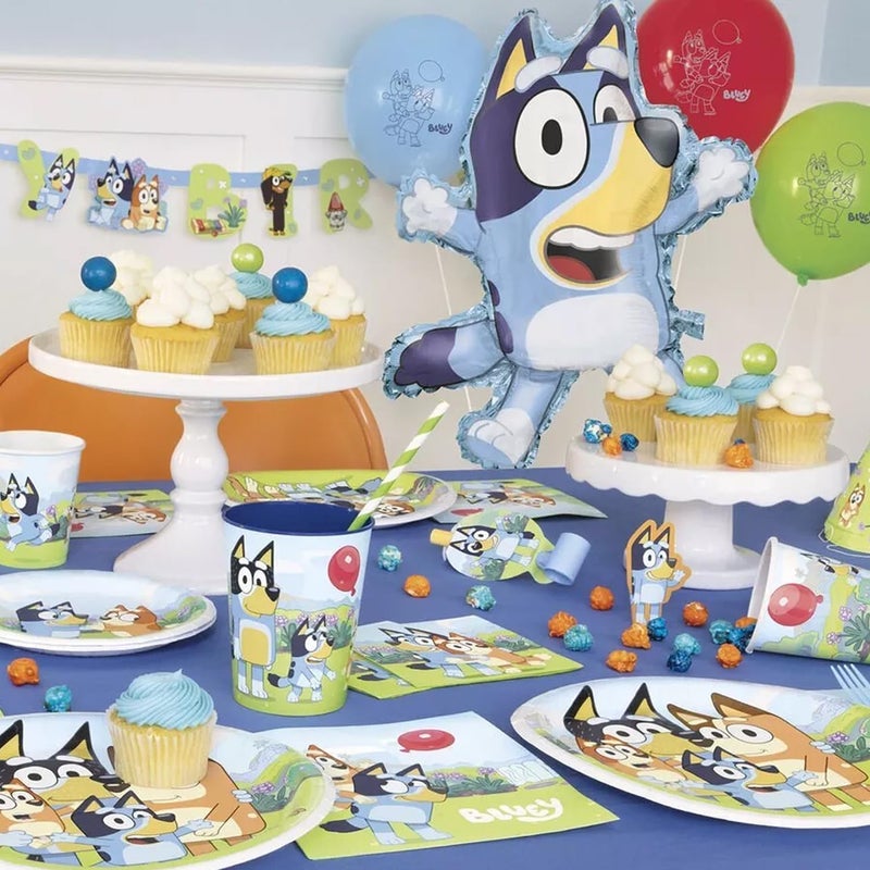 Unique لوازم حفلة عيد ميلاد بلوى 16 مناديل 16 طبق مع ملصق احتفل معي زينة حفلة بلوى للأطفال - Image 5