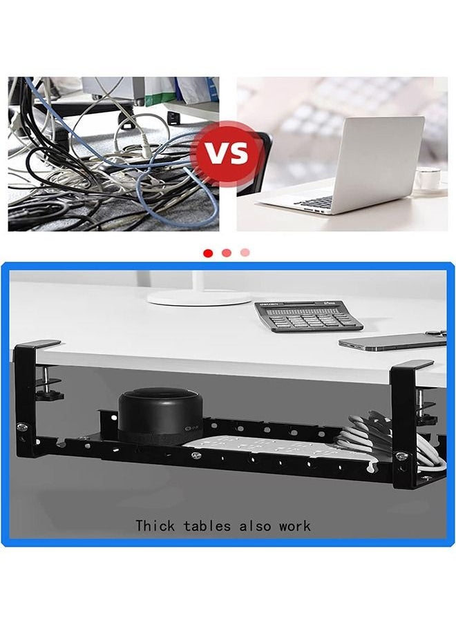 Arabest Under Desk Cord Organizer, Under Desk Cable Management Tray-The upgraded shrinkable product, No Drill Cable Organizer for Wire Management, No Damage to Desk, Perfect for Office/Home/Kitchens  - Image 2