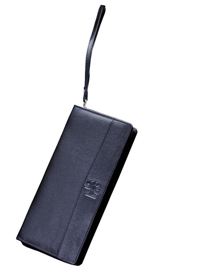 RL Leather Full Zip Passport & Ticket Holder - Image 1