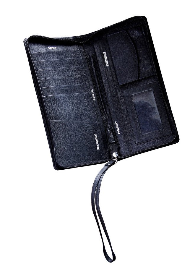 RL Leather Full Zip Passport & Ticket Holder - Image 3