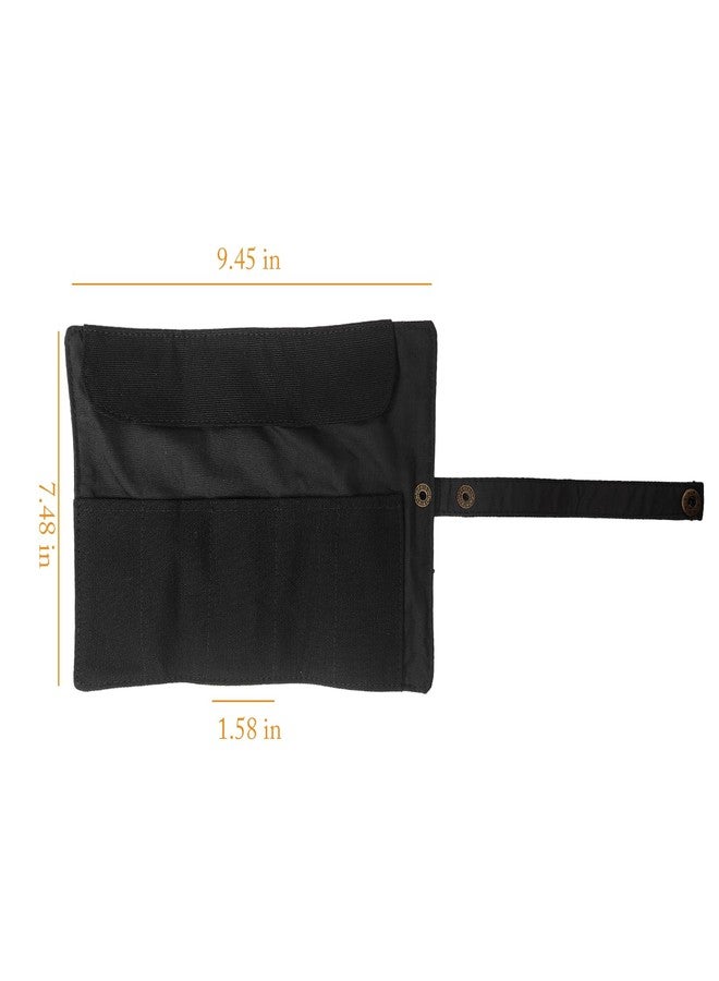 YAFIYGI Smart Strap Storage Case, Portable Pouch Holder, Canvas Travel Bag, Watch Band Accessories Multiple Accessories Capacity, Black Color - Image 2