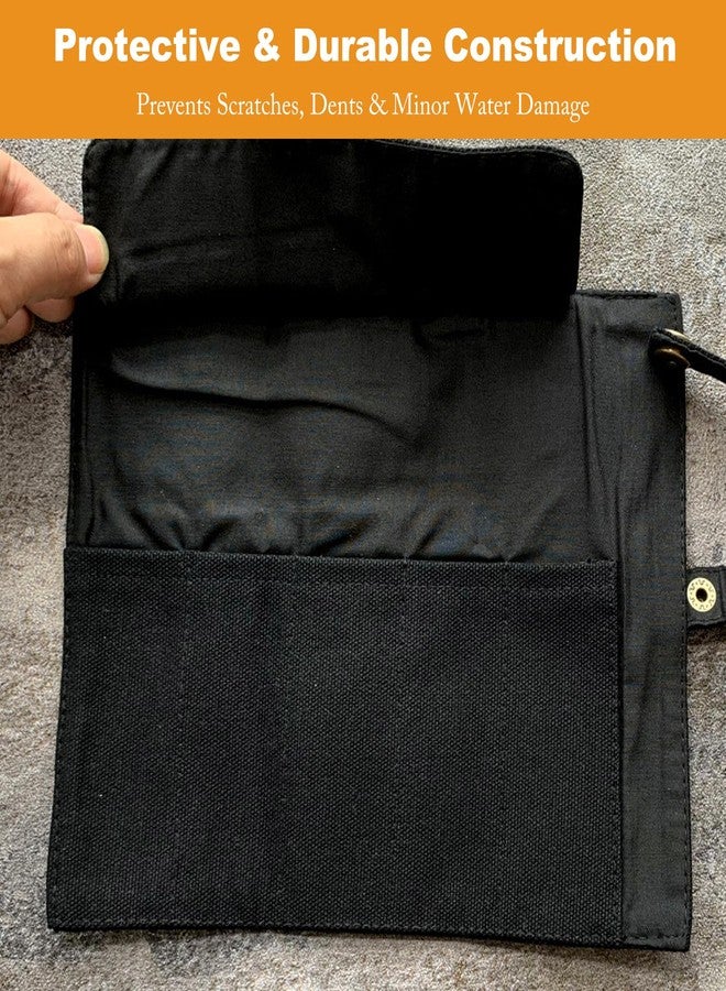 YAFIYGI Smart Strap Storage Case, Portable Pouch Holder, Canvas Travel Bag, Watch Band Accessories Multiple Accessories Capacity, Black Color - Image 5