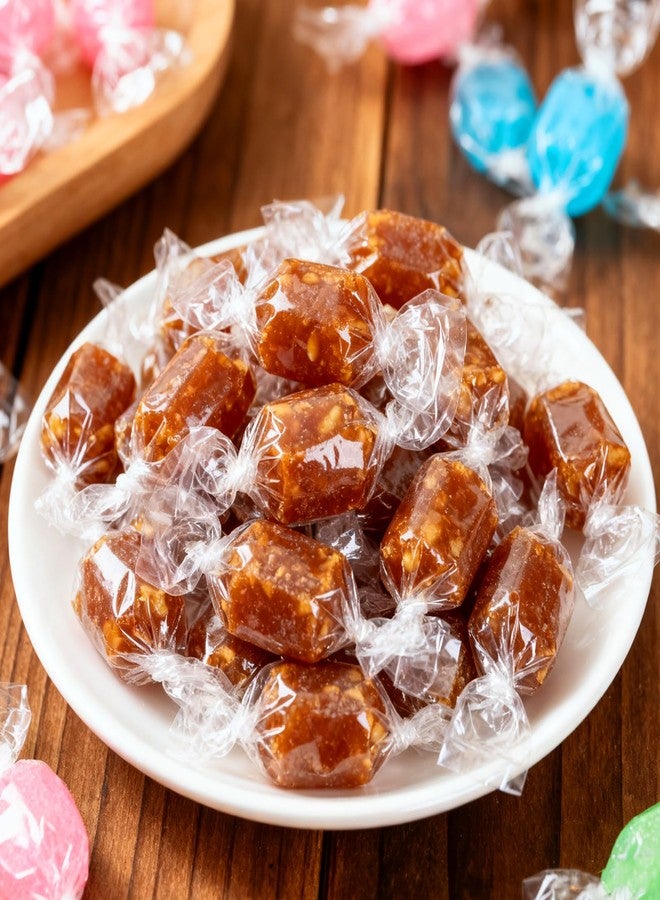 Juome Candy Wrappers for Homemade Candy, 500 Sheets Caramel Wrappers, 5"x5" Natural Clear Cellophane Candy Wrapping Paper for Lollipop Chocolate Candy Making Accessories Supplies - Image 2