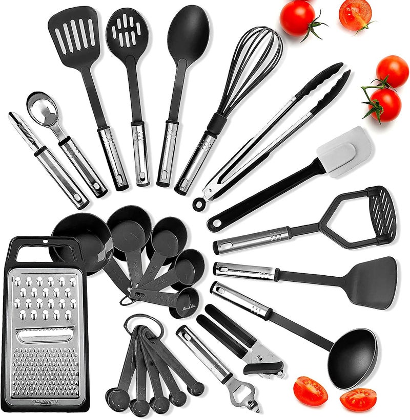 EATEX Baking Pan Set, 39 Piece Premium Baking Set, Nonstick Bakeware Sets BPA Free, Cookie Sheets for Baking Nonstick Set, Steel Baking Sheets for Oven with Muffin Pan, Cake Pan & Black Kitchen Utensils - Image 3