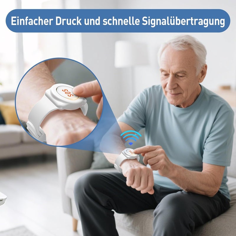 ChunHee Emergency Bracelet with Wireless Call Buttons for Nursing - Waterproof - 500 Feet Range Cannot Be Purchased Alone; Must Be Used In - Image 2