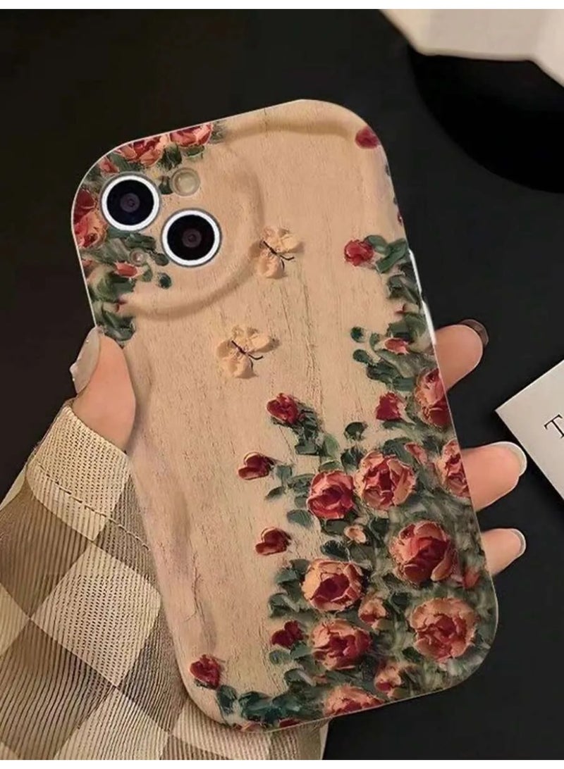 Shein Beautiful iPhone case with distinctive wave flower design, drop-resistant cover with creative candy design, compatible with iPhone 14  - Image 1