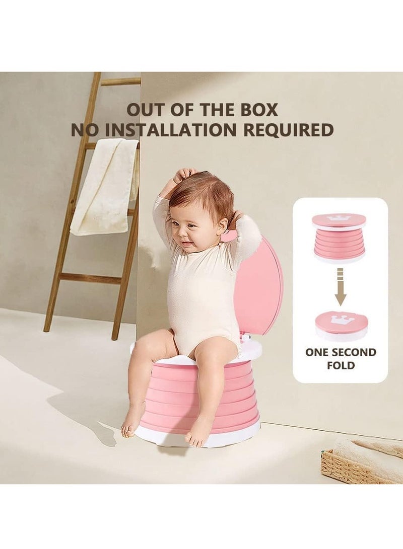 KIIUMI Travel Potty for Toddler, Portable and Foldable Toilet, Apply to Seat Emergency Toilet for Car, Camping, Outdoor, Indoor - Image 4