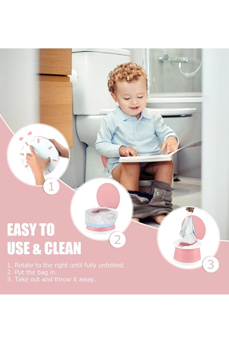 KIIUMI Travel Potty for Toddler, Portable and Foldable Toilet, Apply to Seat Emergency Toilet for Car, Camping, Outdoor, Indoor - Image 2