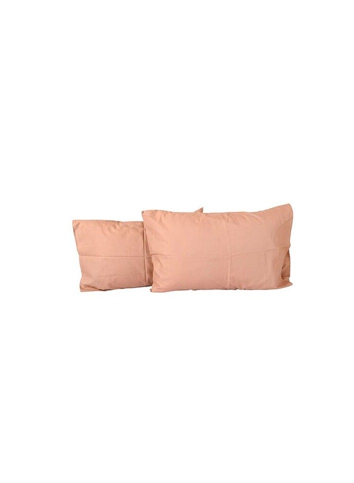 Princes Princes 2-Piece 180 Thread Count Plain Dyed Pillow Cases 50X75cm Cotton Blend, , Chocolate 