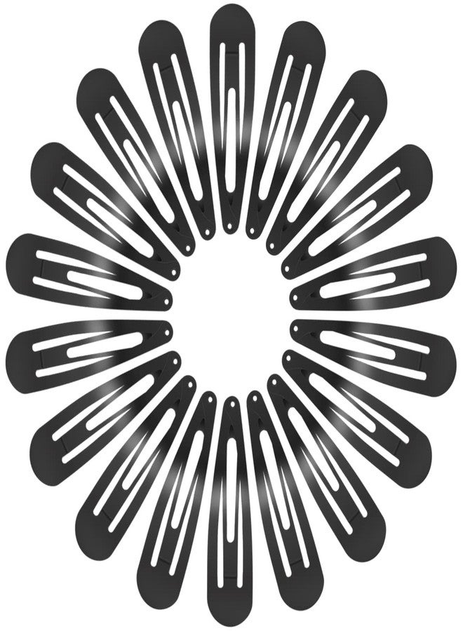 yuntop 30 Pcs Snap Hair Clips, 3.1 Inch Big Size Barrettes Women No Slip Metal Snap Hair Clips Large Hair Pins(Black) - Image 3