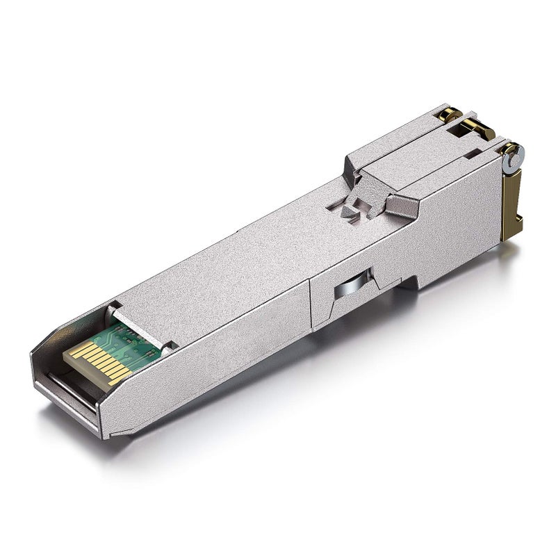 10Gtek ðŸ­ðŸ¬/ðŸ­ðŸ¬ðŸ¬/ðŸ­ðŸ¬ðŸ¬ðŸ¬ð—•ð—®ð˜€ð—²-ð—§ ð—–ð—¼ð—½ð—½ð—²ð—¿ ð—¦ð—™ð—£, Auto-Negotiation SFP to RJ45 Mini-GBIC Transceiver or Cisco GLC-T(10/100/1000)/SFP-GE-T(10/100/1000) Pack of 2 - Image 2