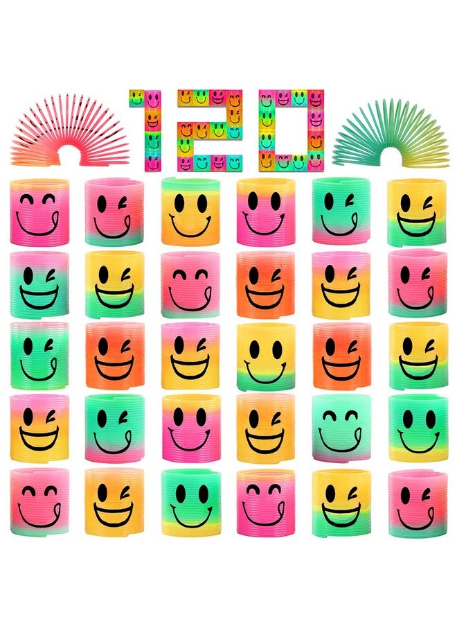 AZEN 120 Pcs Mini Spring Party Favors For Kids 3-5 4-8, Goodie Bags Stuffers For Birthday Party, Classroom Prizes Kids Prizes, Small Bulk Toys Gifts (4 Smile) - Image 1
