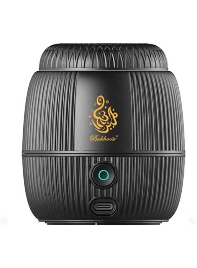 Bakhoor Newest Portable USB Smart Incense Burner, Rechargeable Mini Arabic Electric Oud Scent Holder, Electronic Bukhoor Diffuser for Home, Office, Car, Ramadan & Eid Gifts (Black) - Image 1