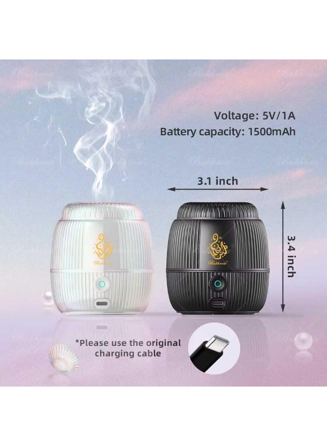 Bakhoor Newest Portable USB Smart Incense Burner, Rechargeable Mini Arabic Electric Oud Scent Holder, Electronic Bukhoor Diffuser for Home, Office, Car, Ramadan & Eid Gifts (Black) - Image 5
