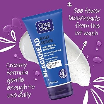 Clean & Clear Clean Clear Blackhead Clearing Daily Scrub 150 ml Pack of 6 - Image 3