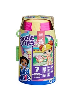 Baby Alive مجموعة دمى الأطفال Foodie Cuties Bottle Sun Series 1 Surprise Toys للبنات مقاس 3 بوصات للأطفال من سن 3 سنوات فما فوق  - Image 2