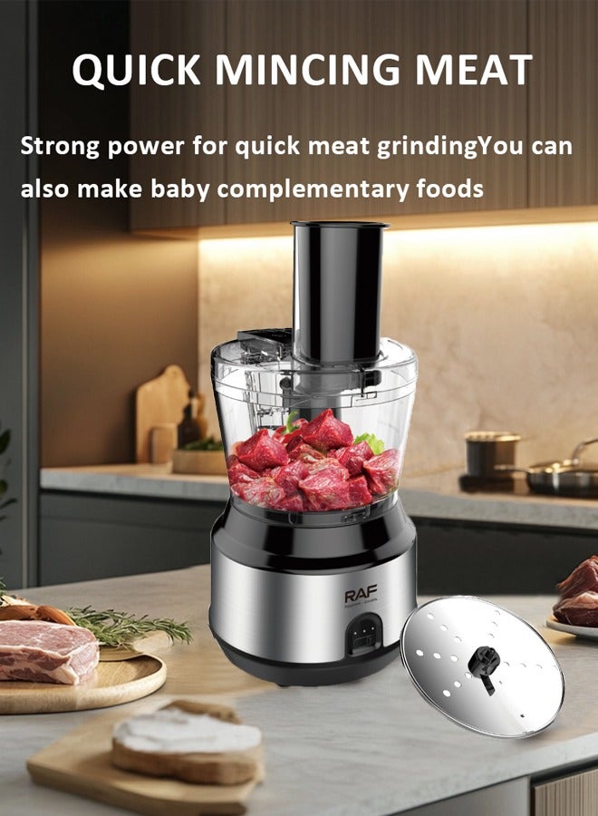 آر إيه أف محضر طعام ، مفرمة طعام خضروات 750 مللي للتقطيع ، التقطيع ، التقطيع ، الفرم والهريس ، 2 سرعة ، شفرات من الفولاذ المقاوم للصدأ ، مزلق الطعام والدافع ، ر. 2862 - Image 2