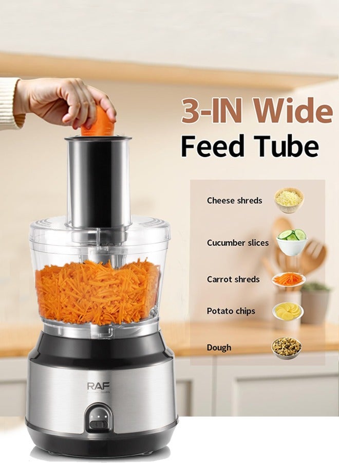 آر إيه أف محضر طعام ، مفرمة طعام خضروات 750 مللي للتقطيع ، التقطيع ، التقطيع ، الفرم والهريس ، 2 سرعة ، شفرات من الفولاذ المقاوم للصدأ ، مزلق الطعام والدافع ، ر. 2862 - Image 5