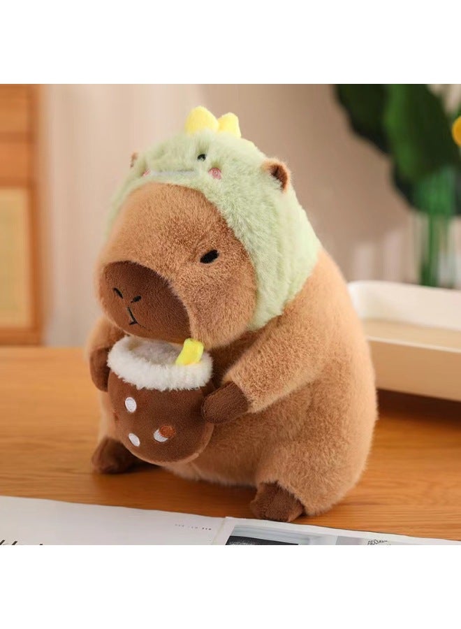 Adorable Orange Grapefruit Backpack Capybara Otter Plush Doll Toy Claw Machine Doll Gift Super Soft Short Plush Filling Customizable-Color:Bread-Height:23cm  - Image 2