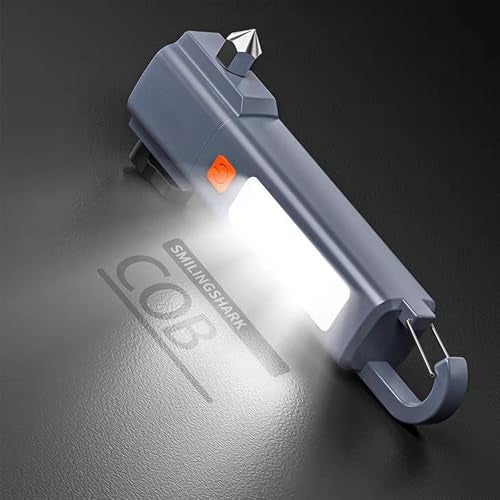 Kliffoo Rechargeable LED Torch Light, 3 in 1 Portable Handheld Flashlight with 3 Lighting Modes, Seat Belt Cutter, Glass Breaker, Long Distance Beam Range, Telescopic Zoom, Magnetic Base - Image 5