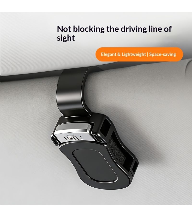 2PCS Black Car Sun Visor Glasses Holder Clip On Eyeglass Organizer for Truck RV Sedan - Image 4