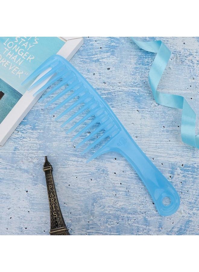 Thoraya Single Row Tooth Hair Massage Comb with Handle Beauty Tools for Dry Wet Curly(Blue)  - Image 4