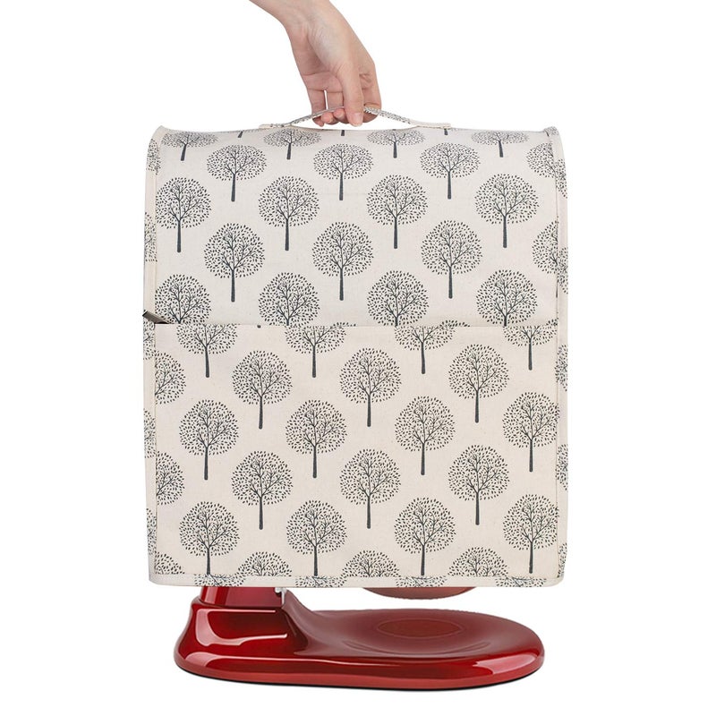 YARWO Yarwo Dust Cover for 6-8 qt Stand Mixer, Protective Stand Mixer Cover with Top Handle and Pockets for Extra Accessories, Tree  - Image 2