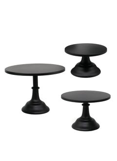 Arabest 3-Set Cake Stands, Black Dessert Display Plate Cupcake Stands for Baby Shower Wedding Birthday Party Celebration Home Decor  - Image 1