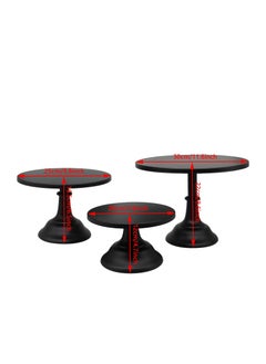 Arabest 3-Set Cake Stands, Black Dessert Display Plate Cupcake Stands for Baby Shower Wedding Birthday Party Celebration Home Decor  - Image 5
