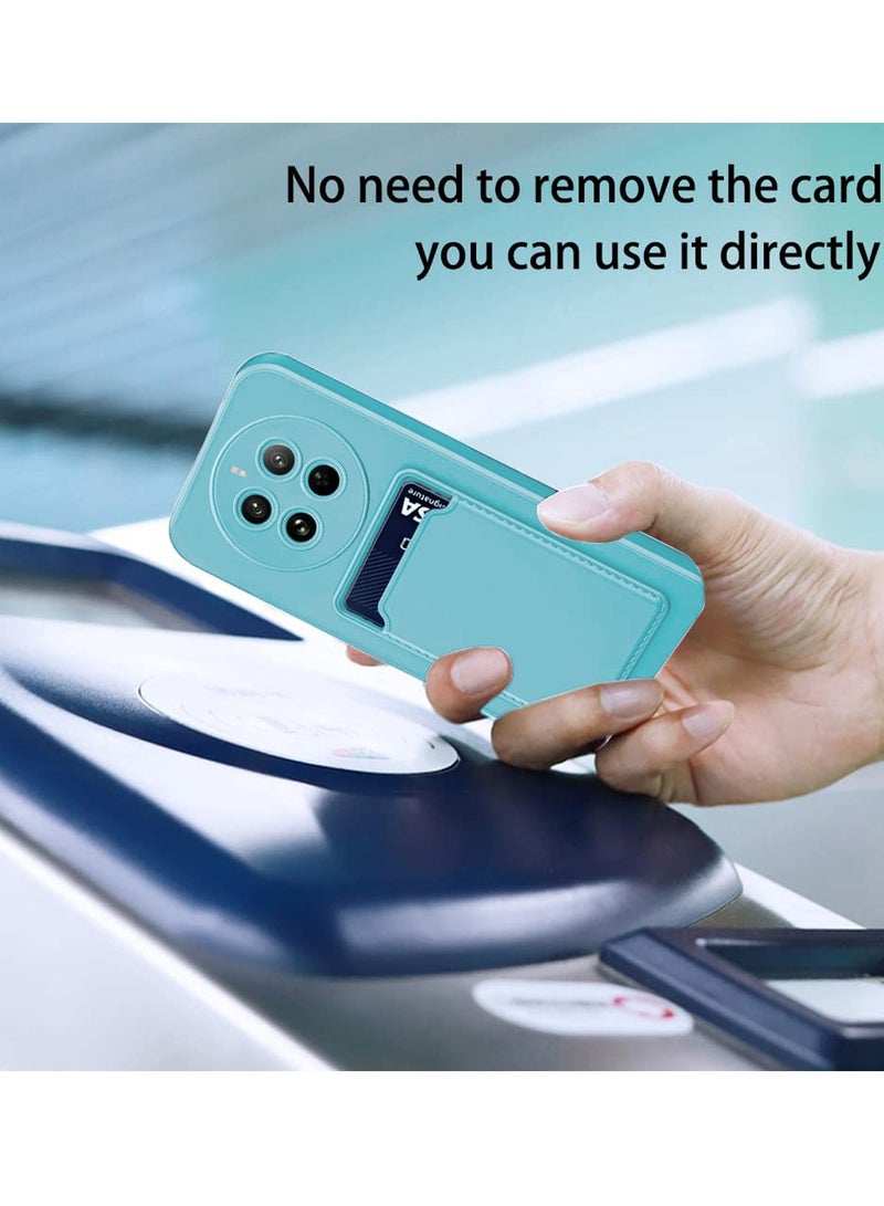 Wtech Silicone TPU With Card Holder Case Cover For Realme 12+ / 12 Plus 5G 2024 Sky Blue - Image 3