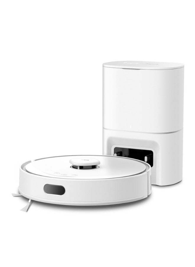 TP-LINK Tapo RV30 Max Plus 5300Pa Hyper Suction Robot Vacuum & Mop with Smart Auto-Empty Dock, LiDAR Navigation, Multi-Floor Mapping, and Voice Control for Effortless Home Cleaning-White 45 W Tapo RV30 Max Plus White - Image 1