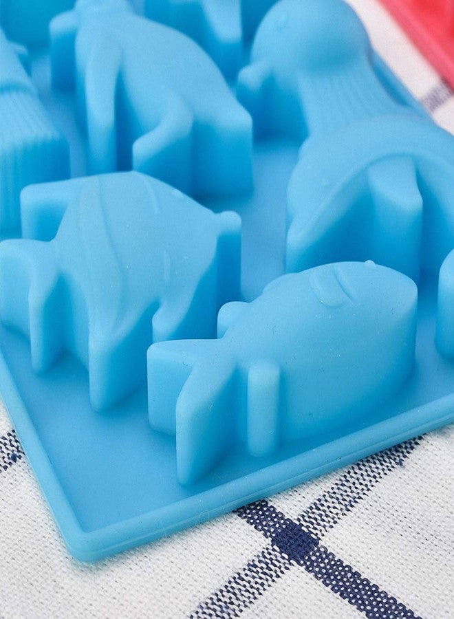 Fewo 2Pcs Marine Chocolate Mold, Under the Sea Animal Silicone Ice Cube Trays, Whale Fish Dolphin Penguin Squid Octopus Silicone Jello Candy Mini Soap Plaster Epoxy Resin Mold - Image 4
