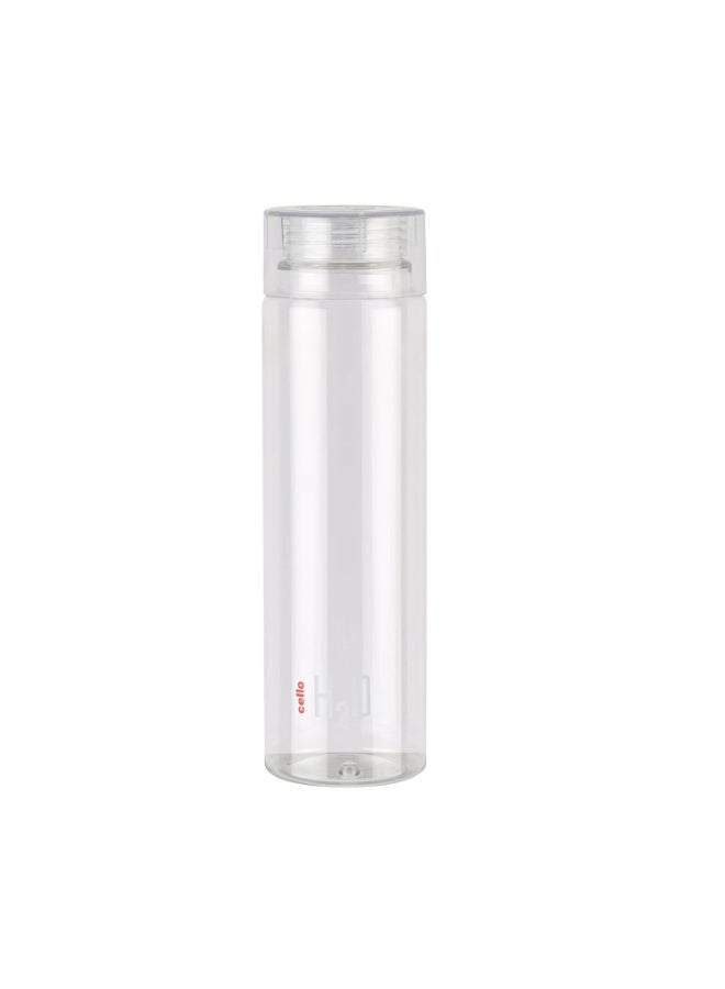 Cello H2O Round Unbreakable Plastic Water Bottle Premium Edition | Lid is sealed by a silicone ring | Leak proof & break-proof | 1 Liter | Clear - Image 1