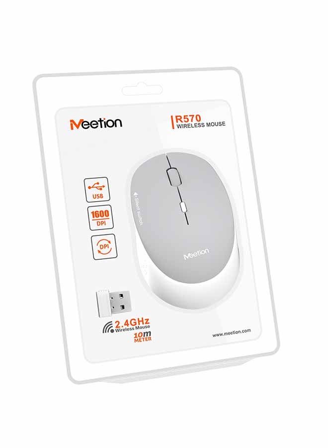 Meetion ماوس MEETION R570 اللاسلكي بدقة 1600 نقطة في البوصة (رمادي) - Image 4