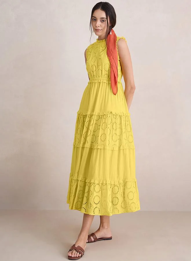 Femmella Eyelet Ruffle Dress