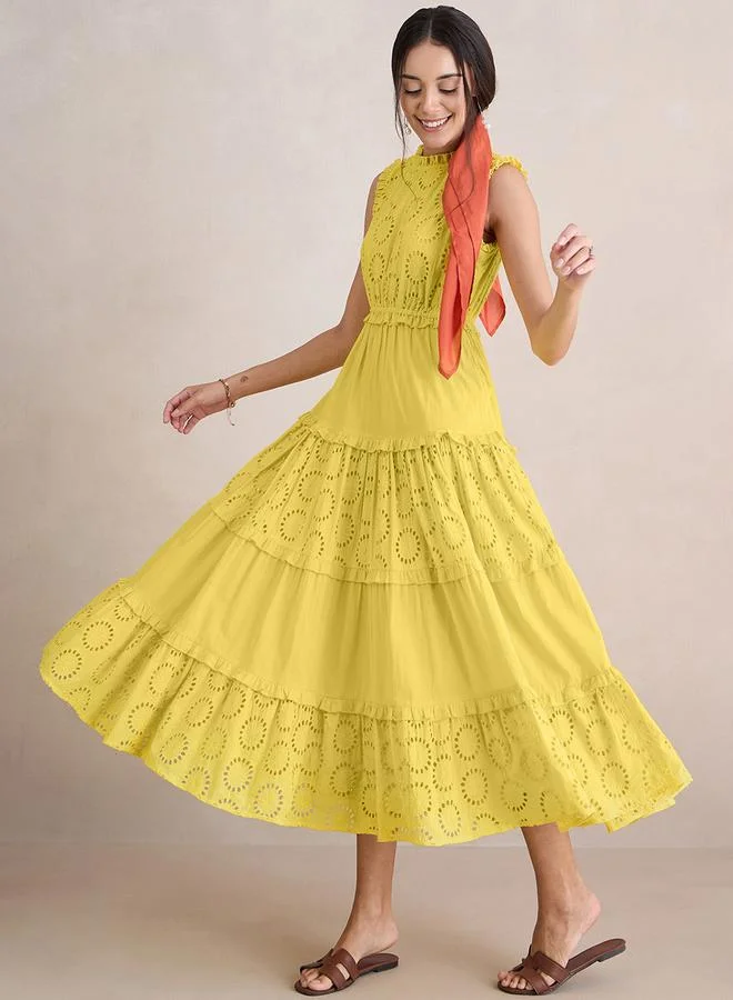 Femmella Eyelet Ruffle Dress
