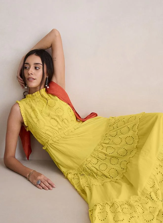 Femmella Eyelet Ruffle Dress