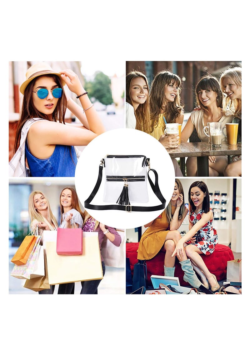 KASTWAVE - Clear Purse for Women, Crossbody Handbag , Small See Through Bag Clutch，Clear Crossbody Purse Bag - PGA, NCAA Stadium, Concerts, Festivals Approved Clear Tote Bag - Image 1