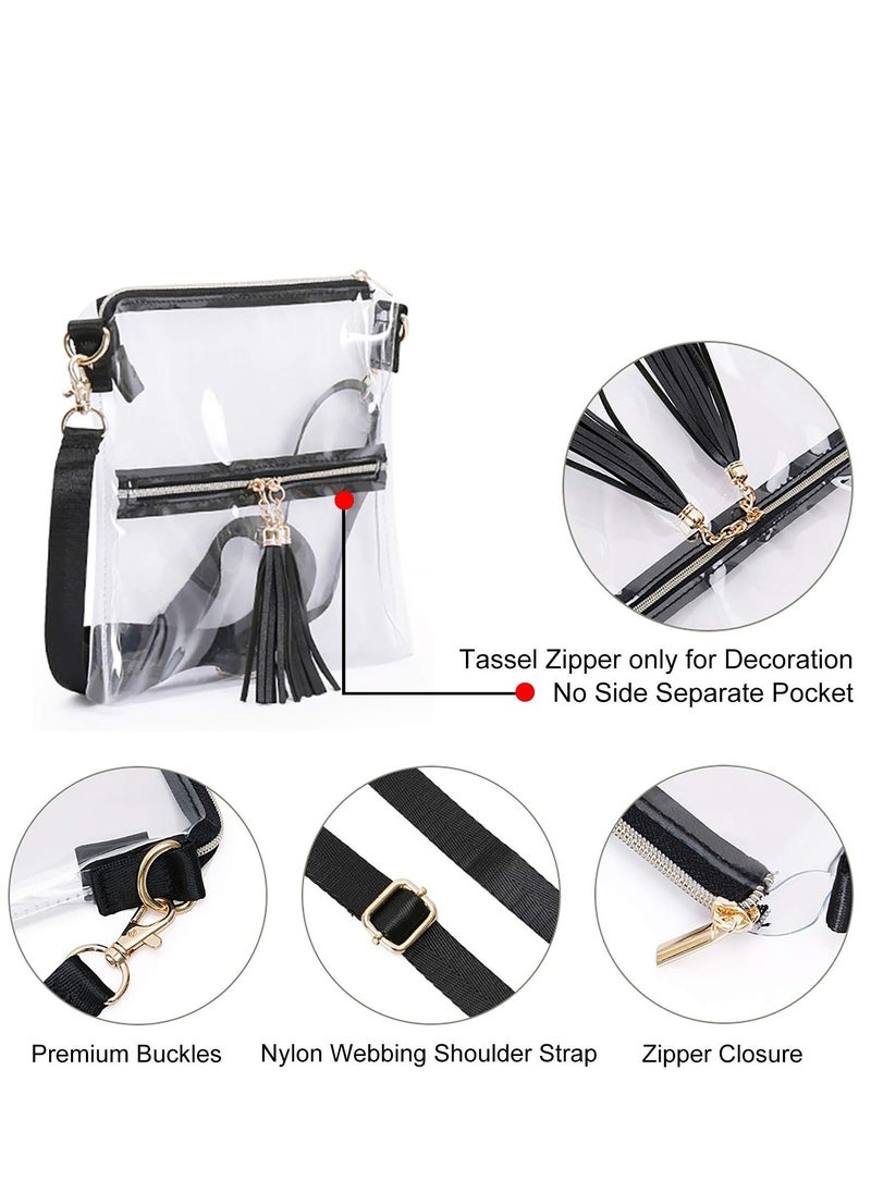 KASTWAVE - Clear Purse for Women, Crossbody Handbag , Small See Through Bag Clutch，Clear Crossbody Purse Bag - PGA, NCAA Stadium, Concerts, Festivals Approved Clear Tote Bag - Image 1