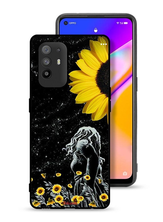Tolwak Oppo F19 Pro Plus 5G Protective Case Cover Girl Look At Moon Art  - Image 1