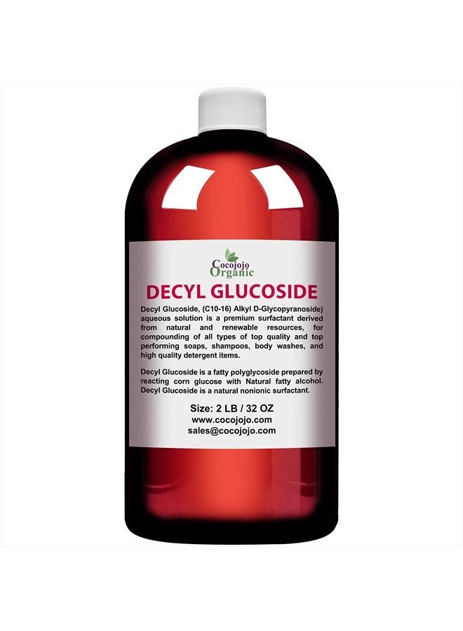 Dr Joe Lab Decyl Glucoside Natural Surfactant - Bulk 32 oz Size - Natural, Plant Derived, Non-GMO, Biodegradable - For Formulations and DIY Skin Care - For Shower Gels, Foaming, Body Soap, Shampoos, Cleansers - Image 1