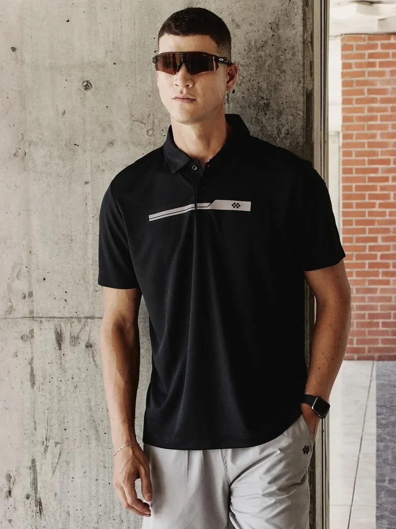 تومي لايف TOMMY Men's Polo Collar Button T-Shirt