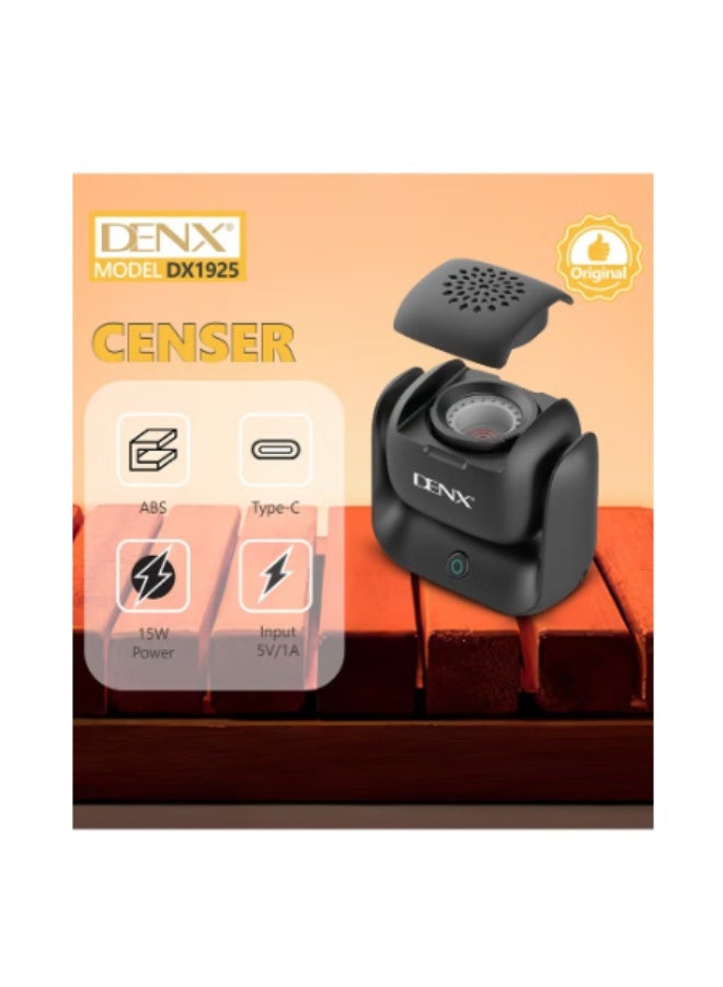 Denx Electric incense burner, portable electric incense burner with 90-degree adjustable lid and LED indicator - Image 5