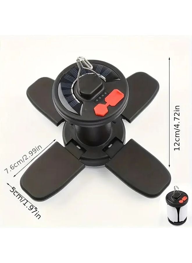 1pc Solar Powered Hands Free Flashlight Work Light Portable 4 Leaf Foldable Lamp Auto On Off - Image 4