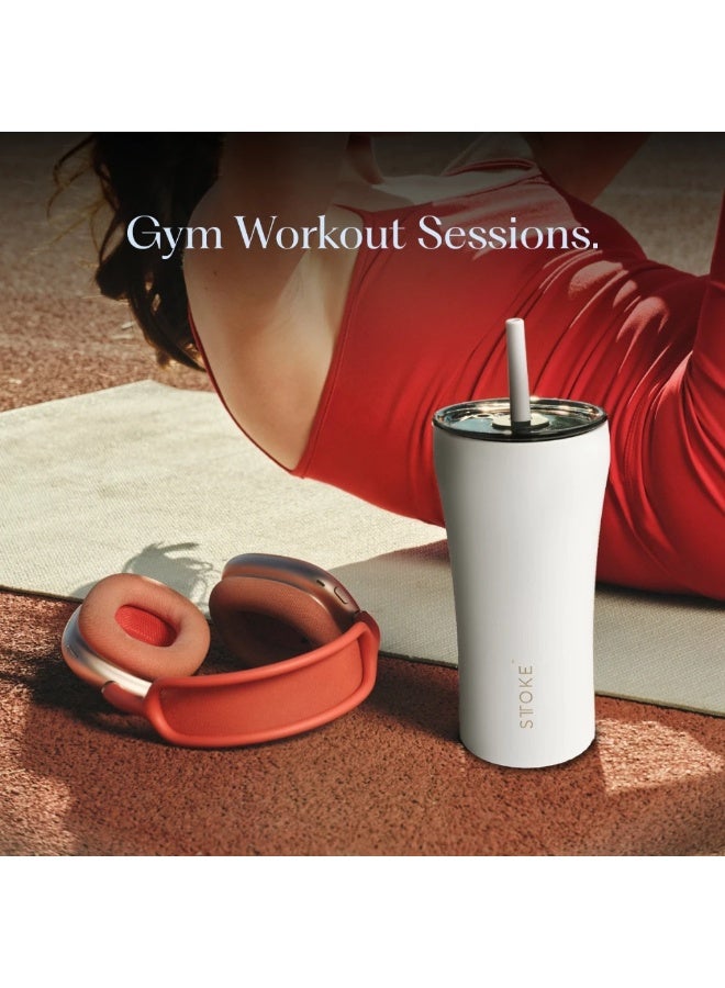 STTOKE Ceramic Insulated Leakproof Straw Tumbler Bottle - 590ml/20oz | Commuter Cup Classic Series - Image 5
