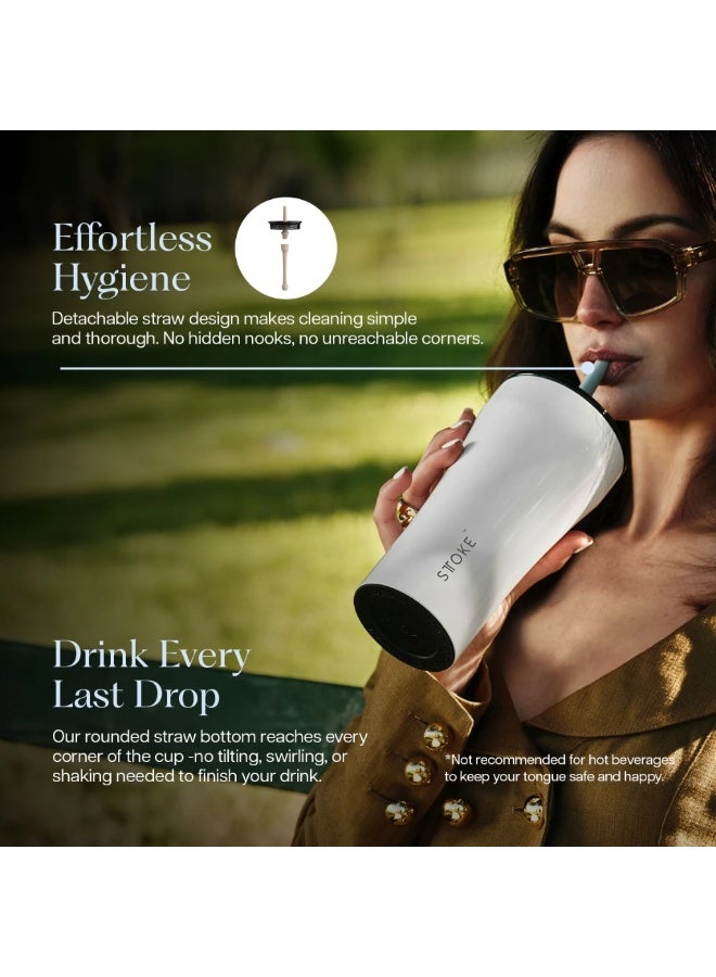 STTOKE Ceramic Insulated Leakproof Straw Tumbler Bottle - 590ml/20oz | Commuter Cup Classic Series - Image 4