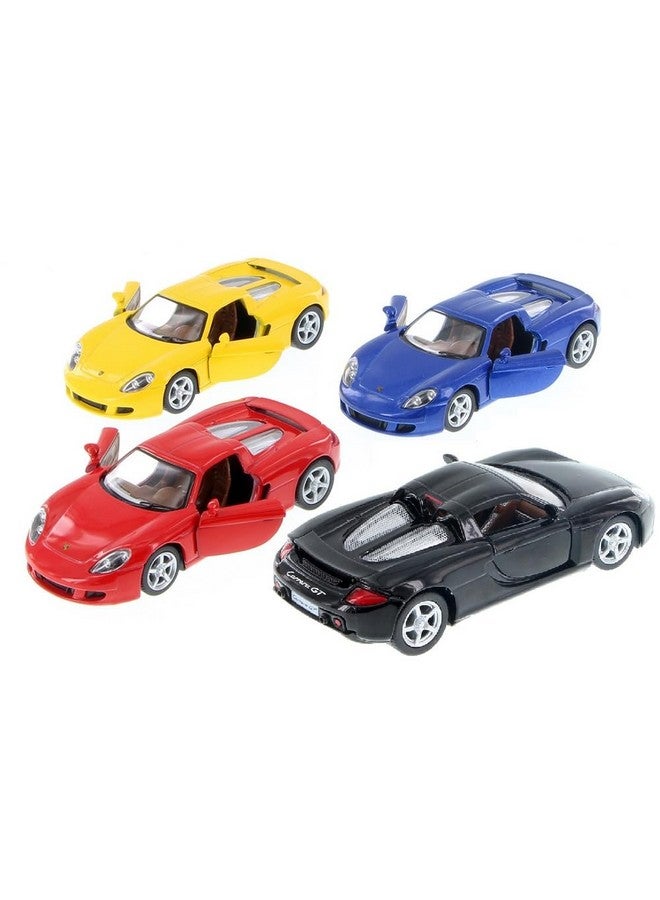 KiNSMART Porsche Carrera GT SetOf4 5" 1:36 Scale Die Cast Metal Model Toy Race Car